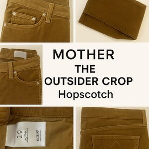 MOTHER “The Outsider Crop” Corduroy Pants – Hopscotch Brown, Size 29